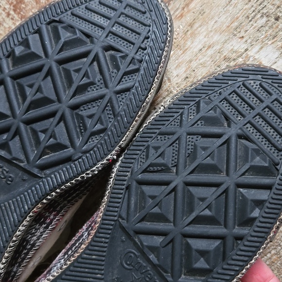 CONVERSE ALL STAR Beige Canvas with Tweed wrap. WMN 6 MENS 4 EUC UNISEX - Picture 6 of 12